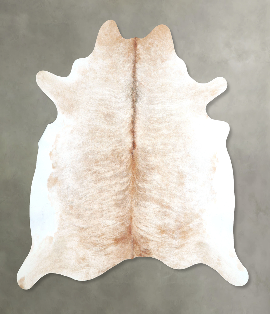 Light Brindle X-Large Brazilian Cowhide Rug 7'0"H x 6'6"W #A48314 by Hudson Hides