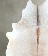 Grey with Beige XX-Large Brazilian Cowhide Rug 7'10"H x 7'1"W #A48318 by Hudson Hides