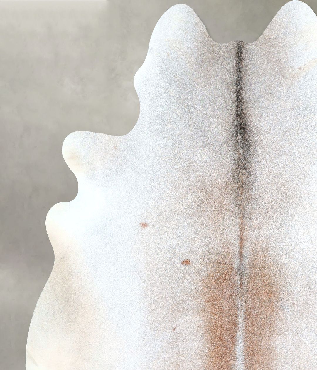 Grey with Beige X-Large Brazilian Cowhide Rug 6'10"H x 6'6"W #A48319 b