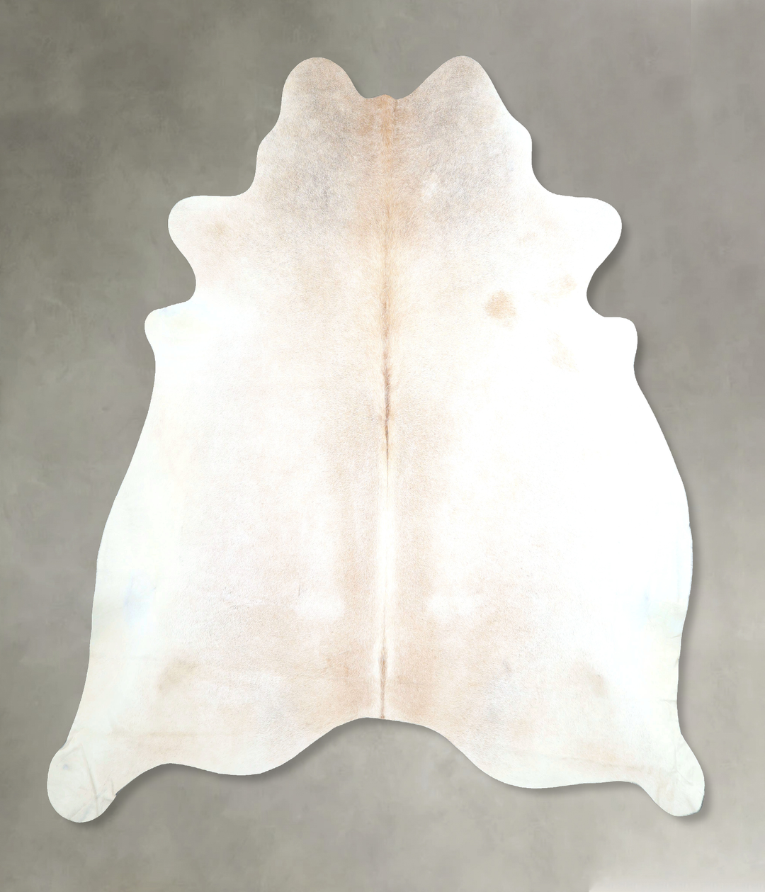 Ivory with Beige XX-Large Brazilian Cowhide Rug 7'8"H x 7'2"W #A48320 
