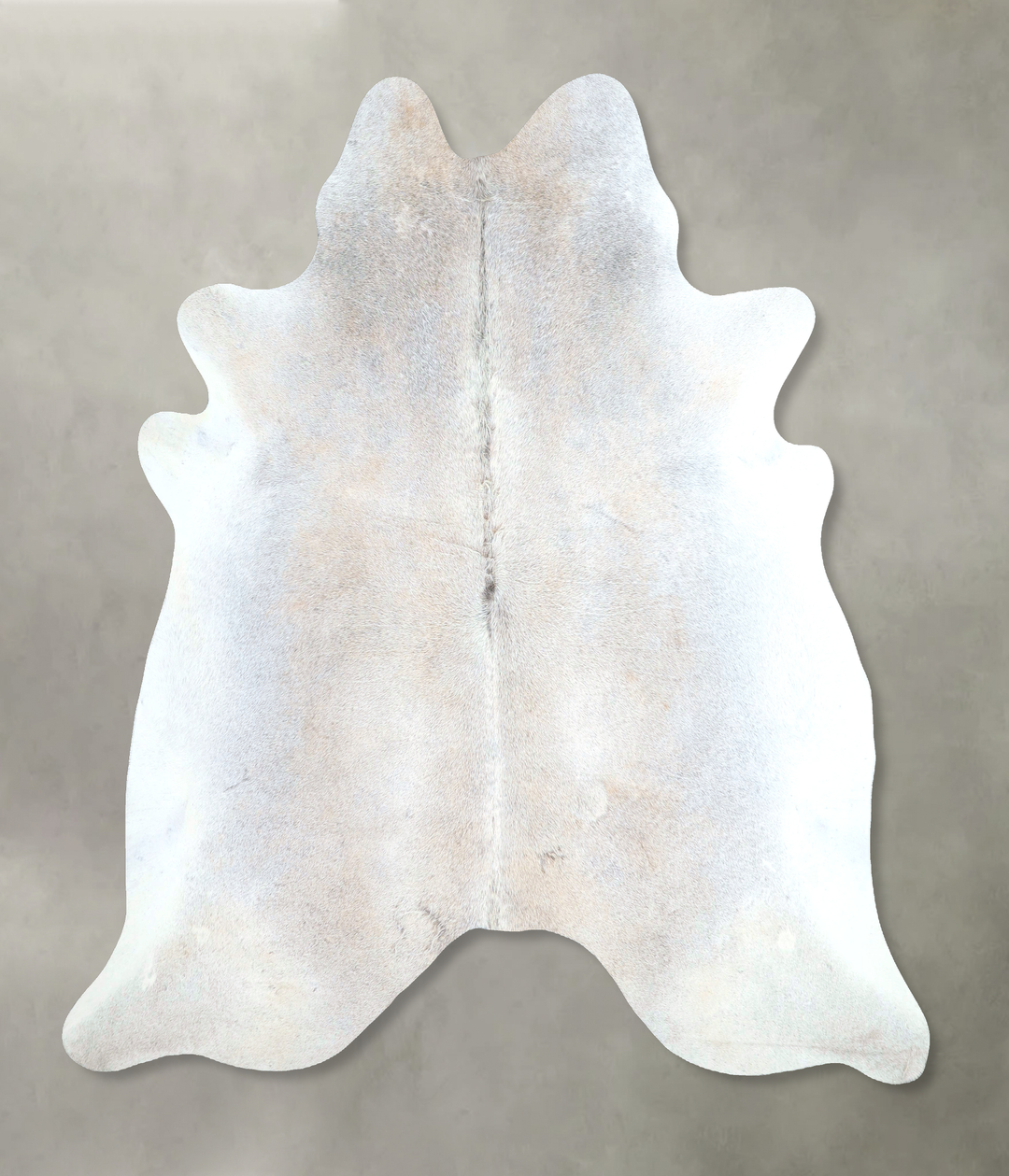 Grey with Beige X-Large Brazilian Cowhide Rug 7'0"H x 6'10"W #A48321 b