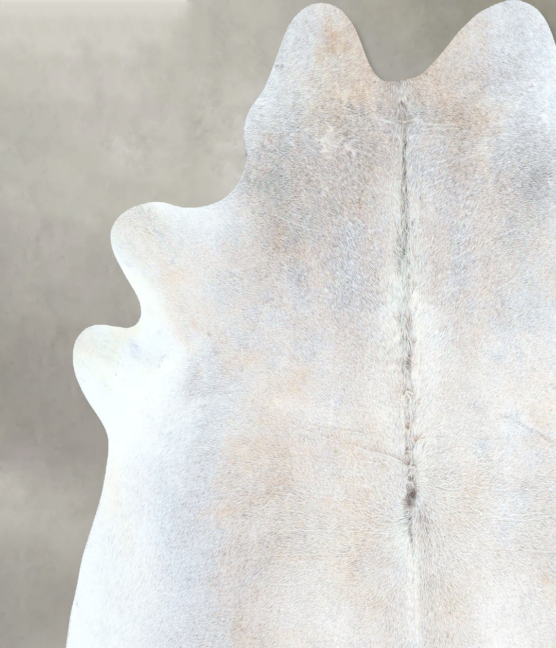 Grey with Beige X-Large Brazilian Cowhide Rug 7'0"H x 6'10"W #A48321 b