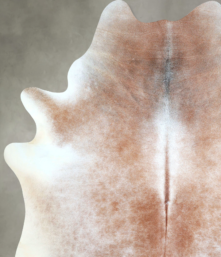 Grey with Beige XX-Large Brazilian Cowhide Rug 7'9"H x 6'6"W #A48322 by Hudson Hides