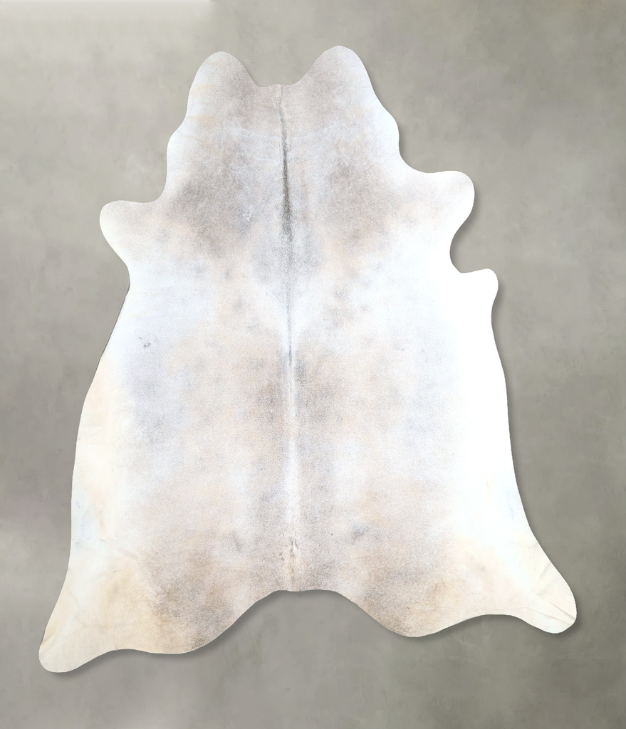 Grey with Beige XX-Large Brazilian Cowhide Rug 7'5"H x 7'5"W #A48324 by Hudson Hides