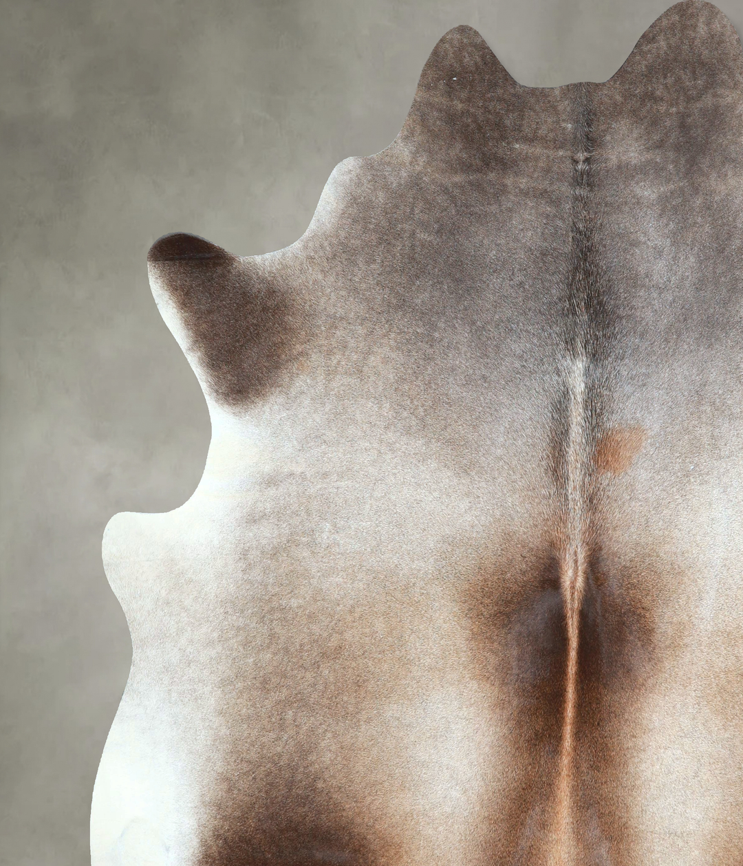 Grey with Beige XX-Large Brazilian Cowhide Rug 7'10"H x 7'5"W #A48325 