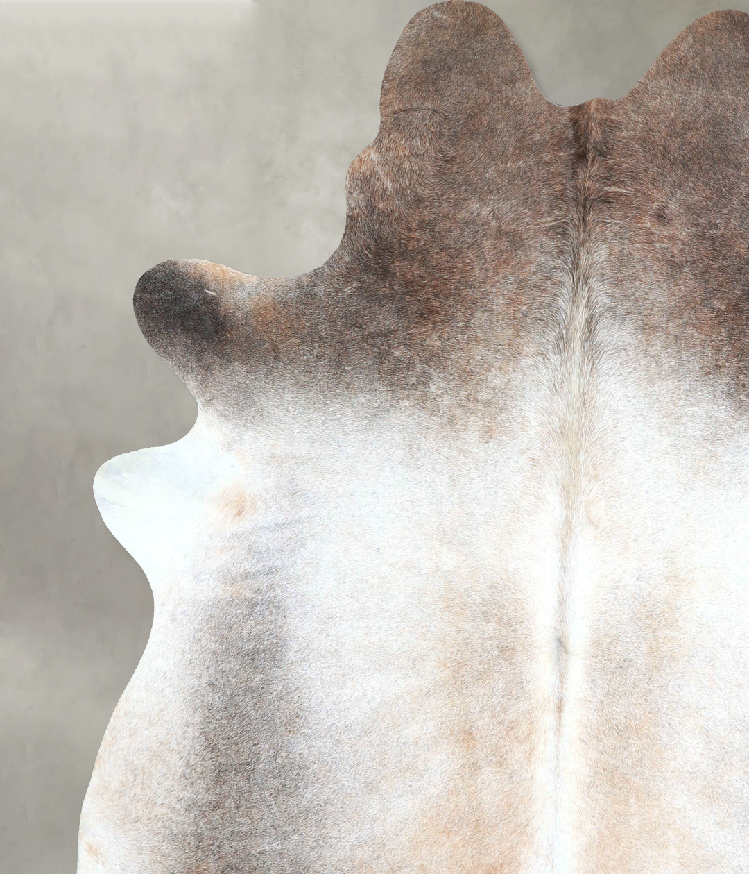 Grey with Beige XX-Large Brazilian Cowhide Rug 8'0"H x 7'1"W #A48326 b