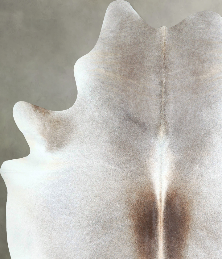 Grey with Beige XX-Large Brazilian Cowhide Rug 7'10"H x 6'8"W #A48328 by Hudson Hides