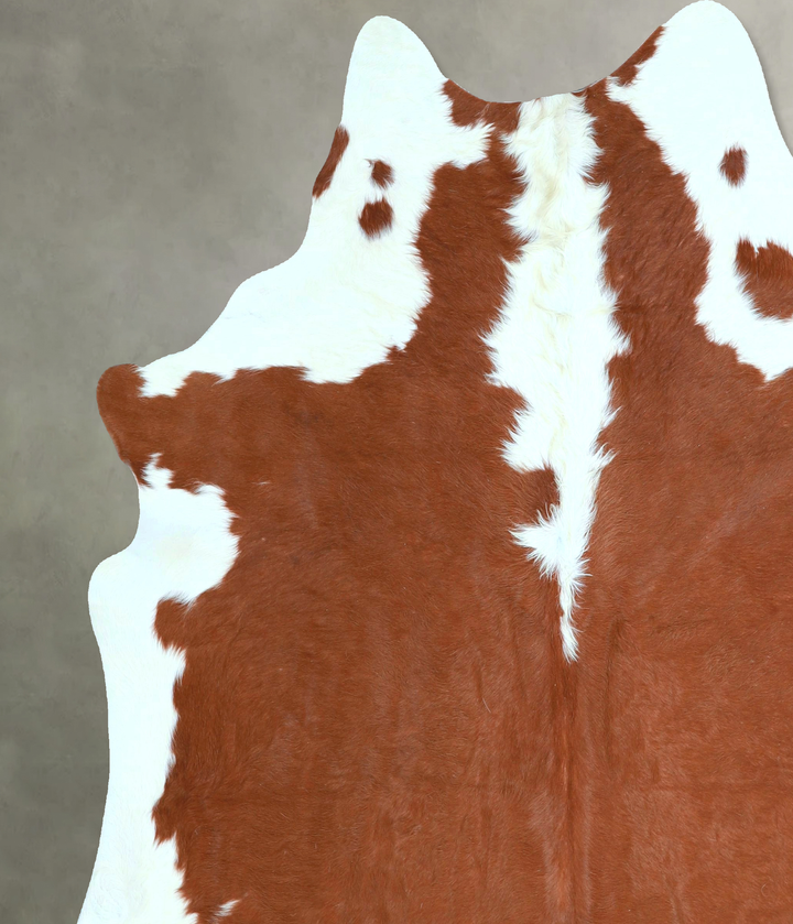 Hereford X-Large Brazilian Cowhide Rug 7'3"H x 6'4"W #A48329 by Hudson Hides