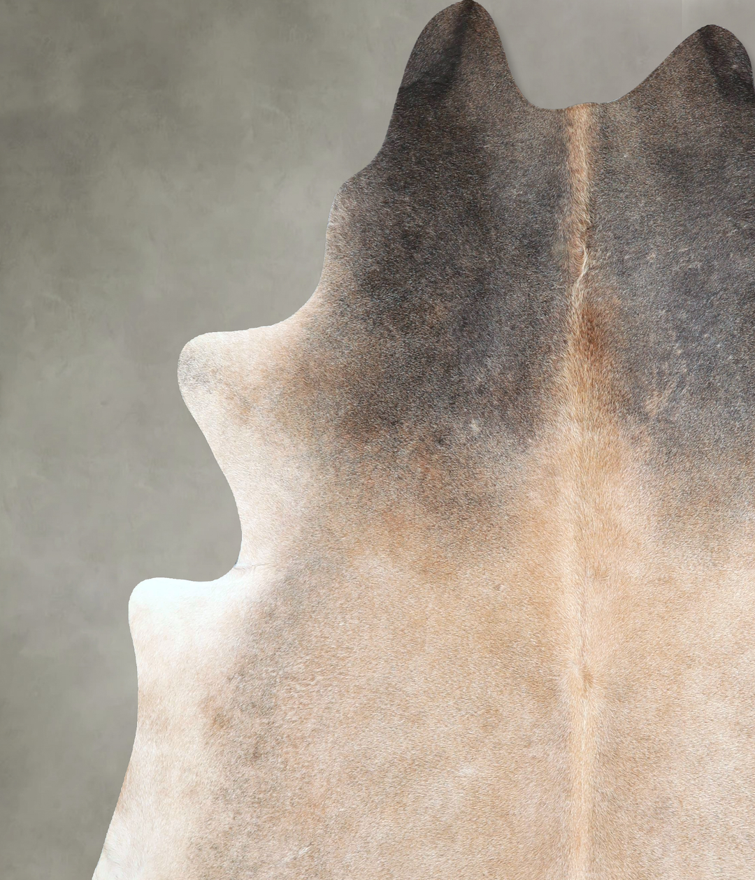 Grey with Beige XX-Large Brazilian Cowhide Rug 7'11"H x 7'0"W #A48335 