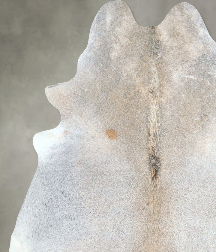 Grey with Beige XX-Large Brazilian Cowhide Rug 7'4"H x 6'11"W #A48336 by Hudson Hides