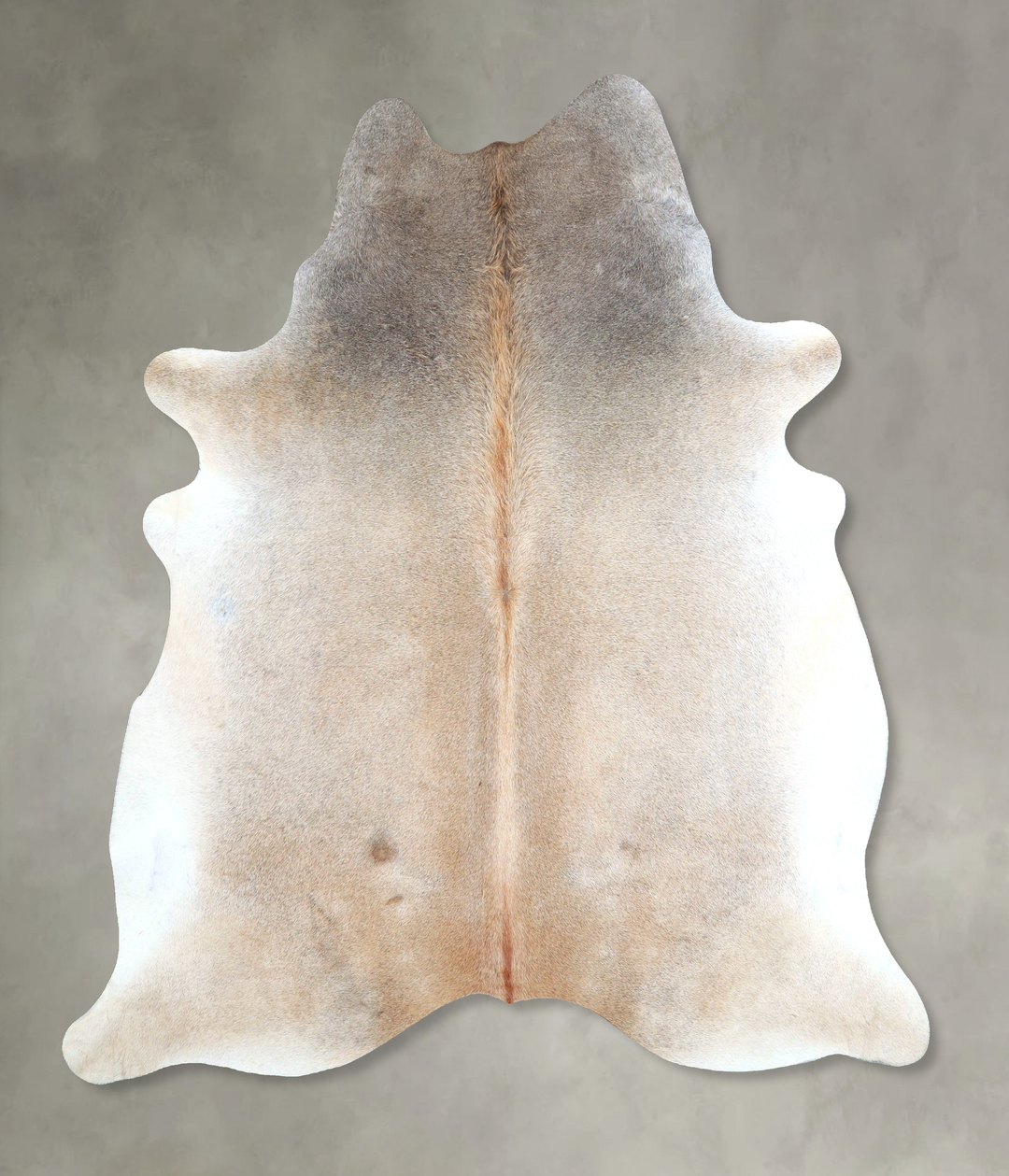 Grey with Beige X-Large Brazilian Cowhide Rug 7'0"H x 6'3"W #A48338 by