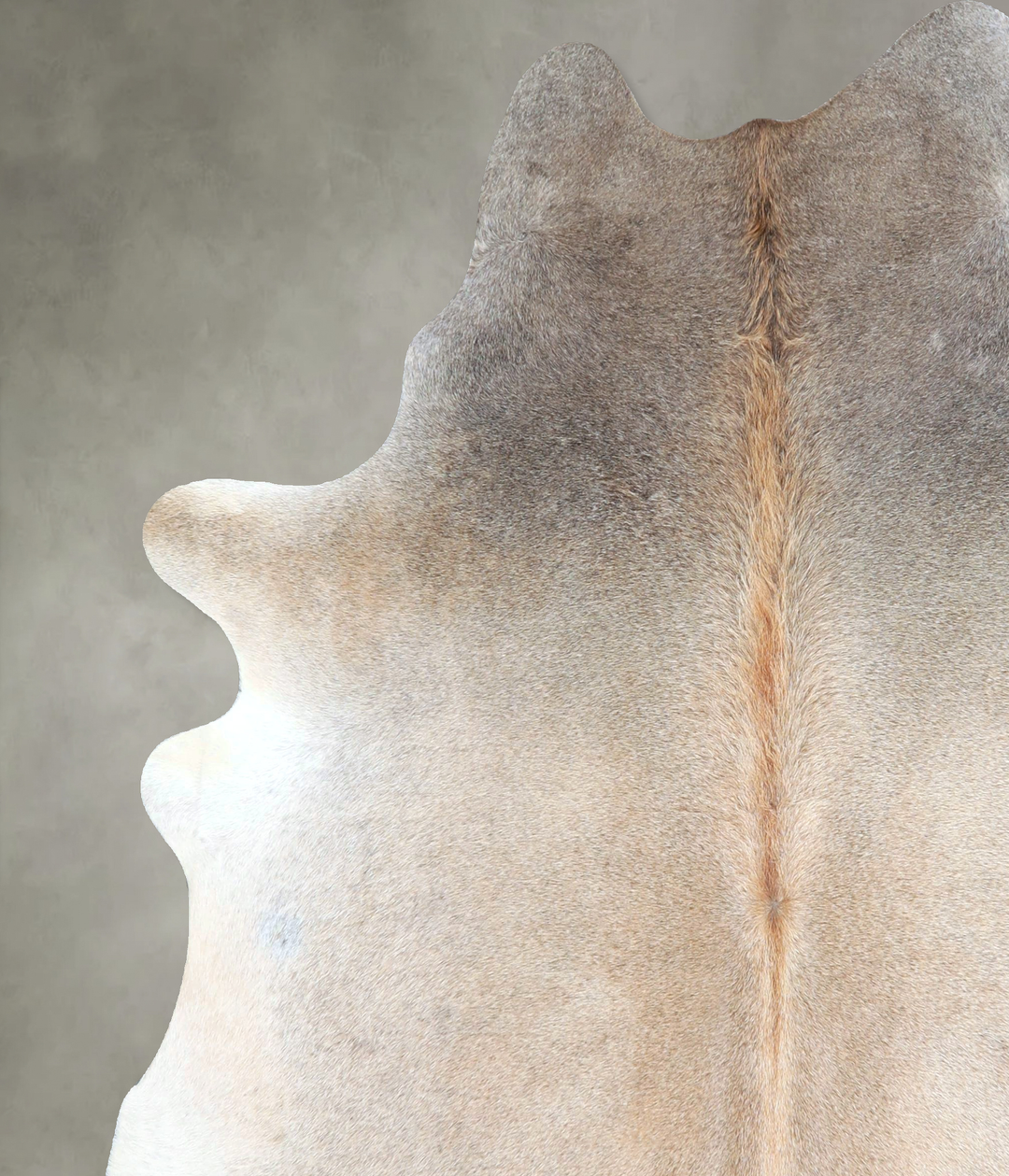 Grey with Beige X-Large Brazilian Cowhide Rug 7'0"H x 6'3"W #A48338 by