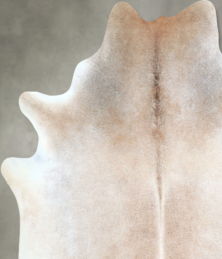 Grey with Beige XX-Large Brazilian Cowhide Rug 8'1"H x 7'0"W #A48339 by Hudson Hides