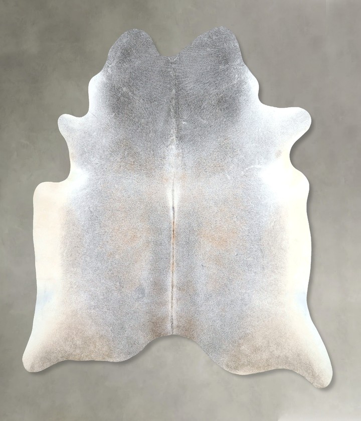 Grey with Beige X-Large Brazilian Cowhide Rug 6'11"H x 6'3"W #A48340 by Hudson Hides