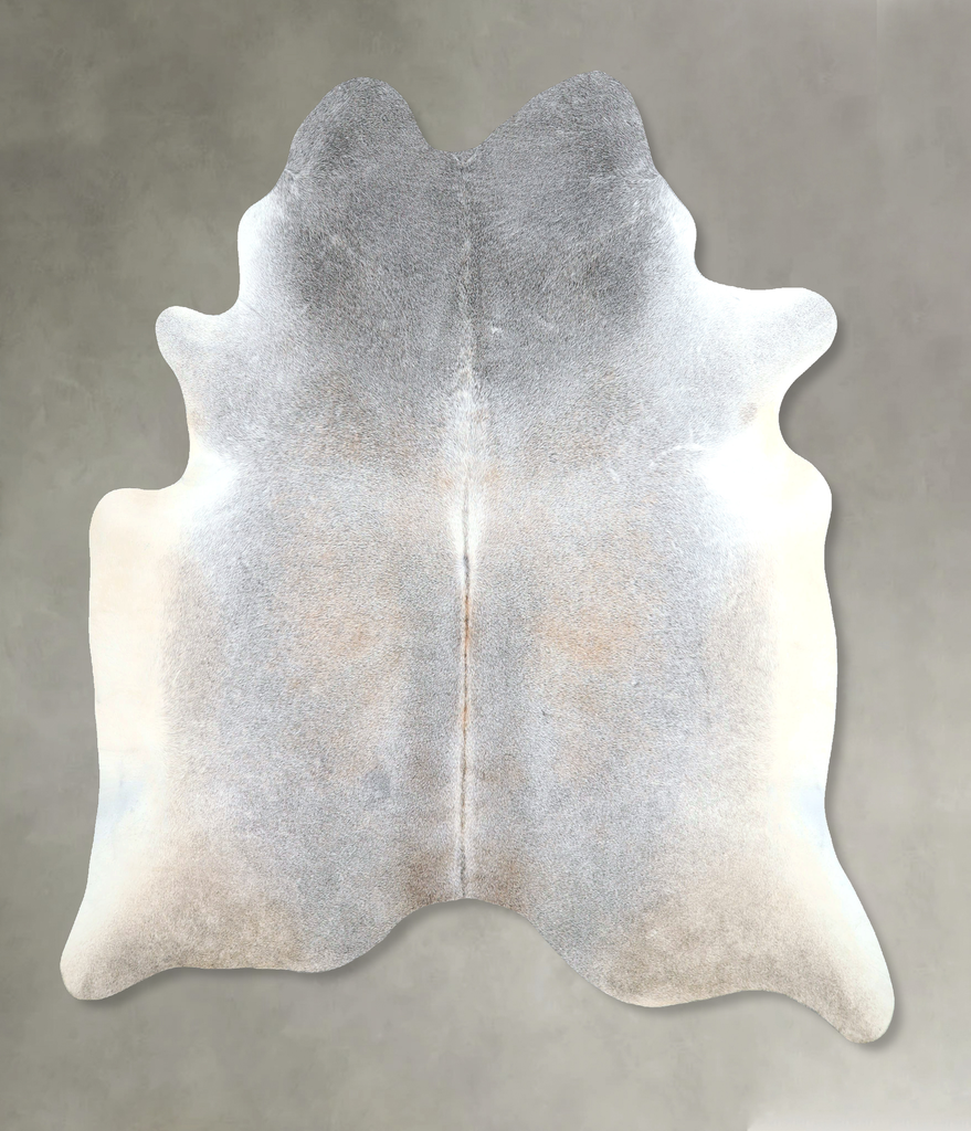 Grey with Beige X-Large Brazilian Cowhide Rug 6'11"H x 6'3"W #A48340 by Hudson Hides