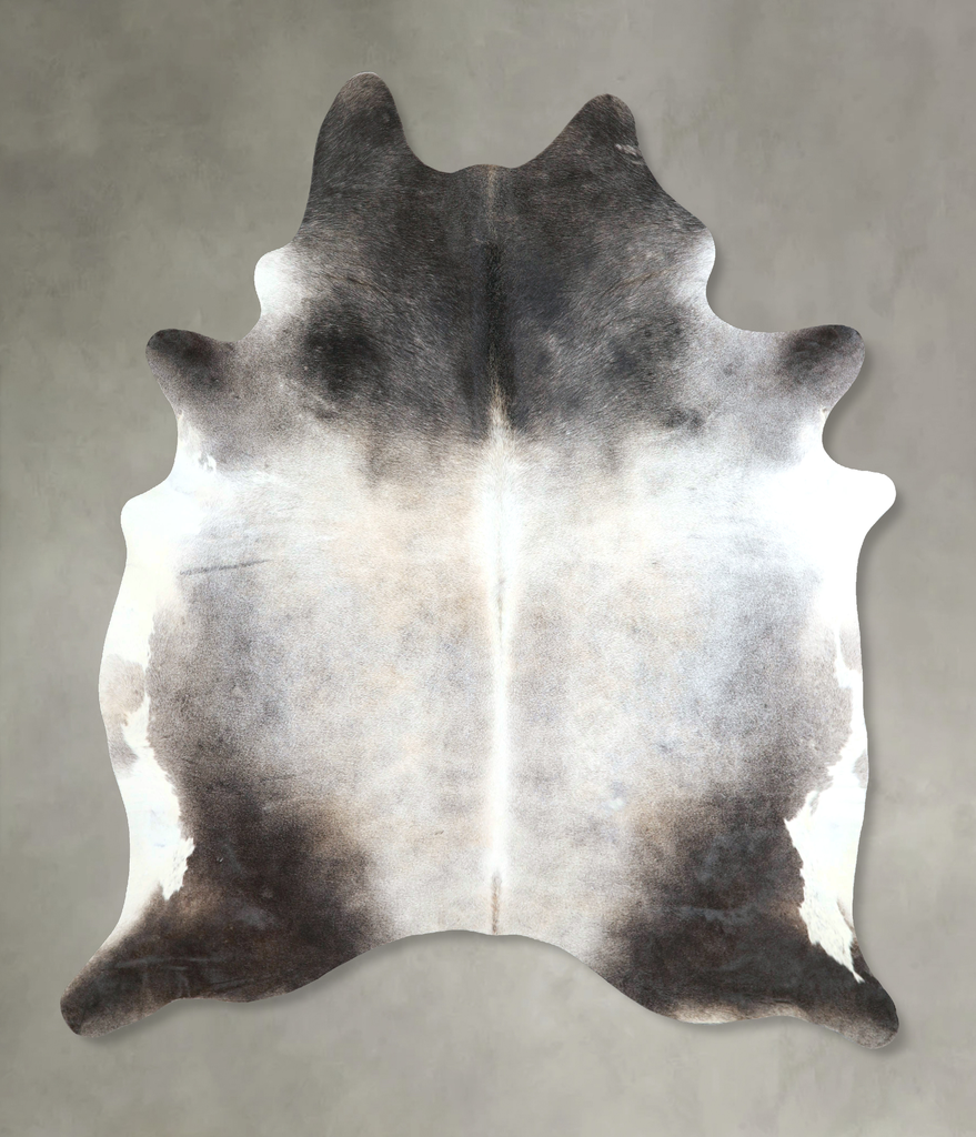 Grey with Beige XX-Large Brazilian Cowhide Rug 8'0"H x 6'6"W #A48343 by Hudson Hides