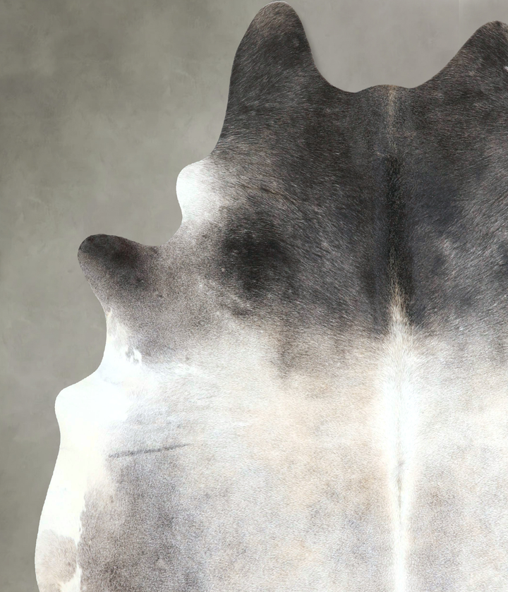 Grey with Beige XX-Large Brazilian Cowhide Rug 8'0"H x 6'6"W #A48343 by Hudson Hides
