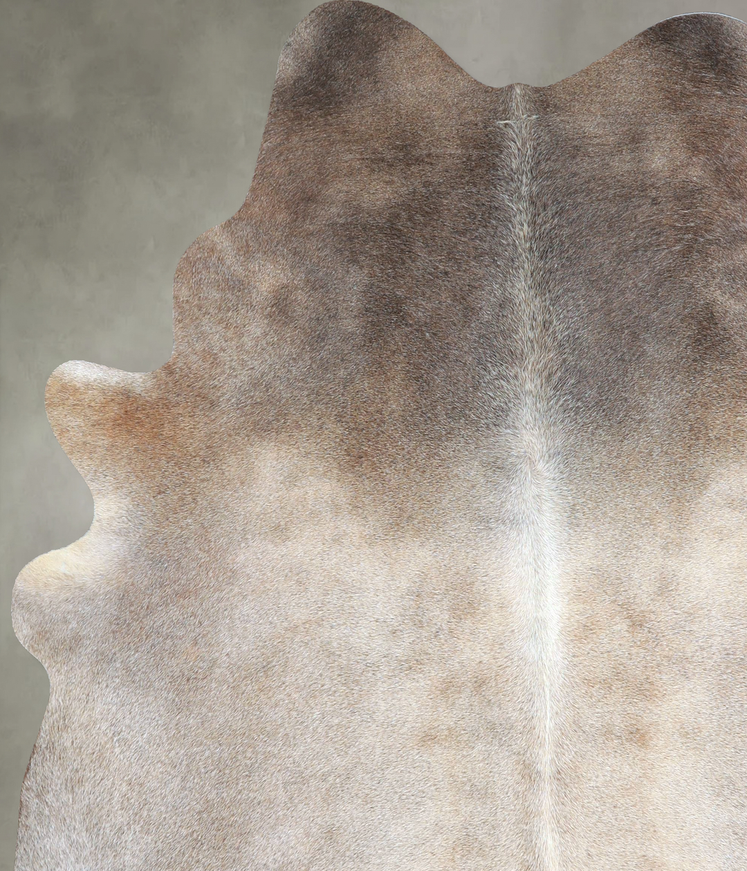 Grey with Beige X-Large Brazilian Cowhide Rug 7'2"H x 6'2"W #A48344 by