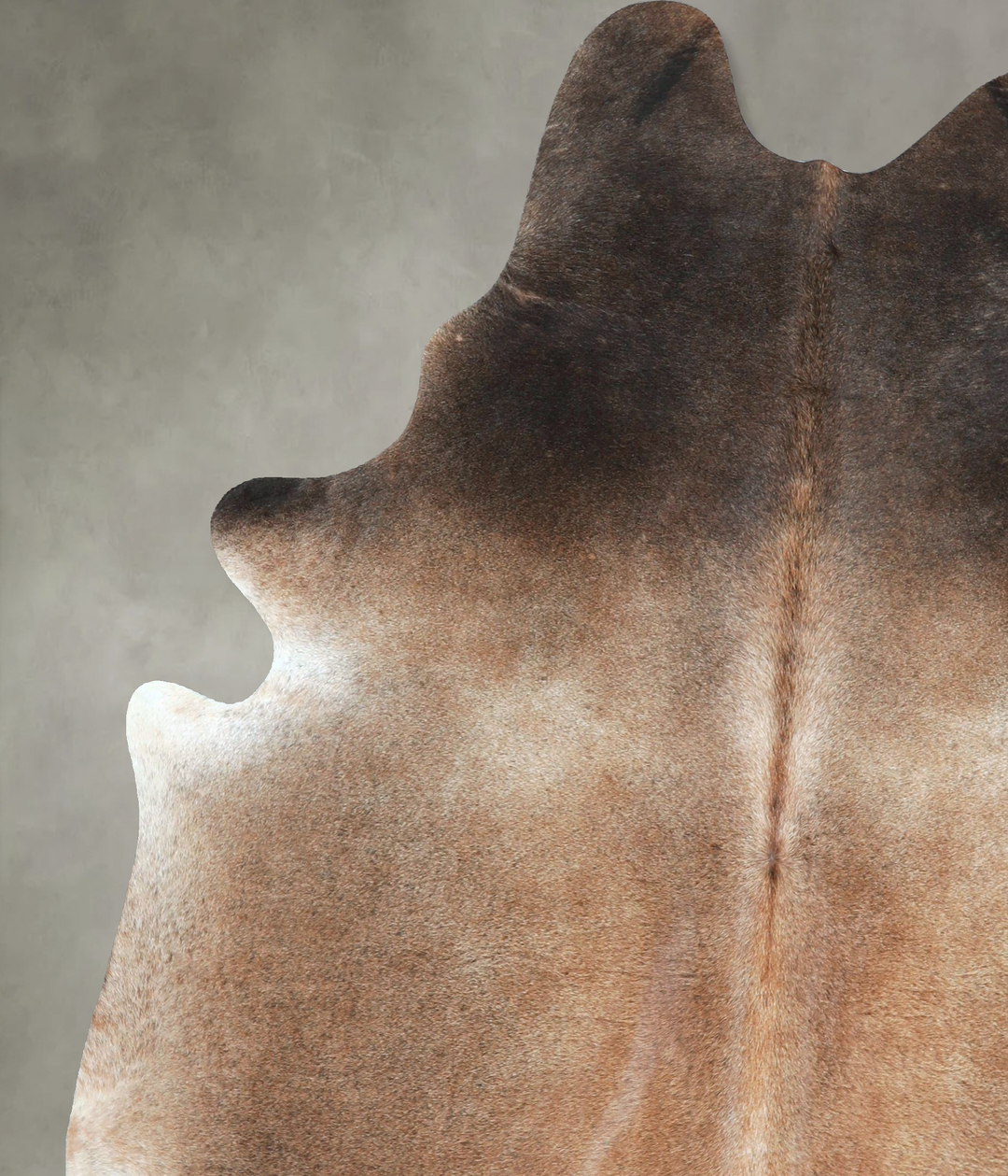 Grey with Beige X-Large Brazilian Cowhide Rug 7'4"H x 6'3"W #A48346 by