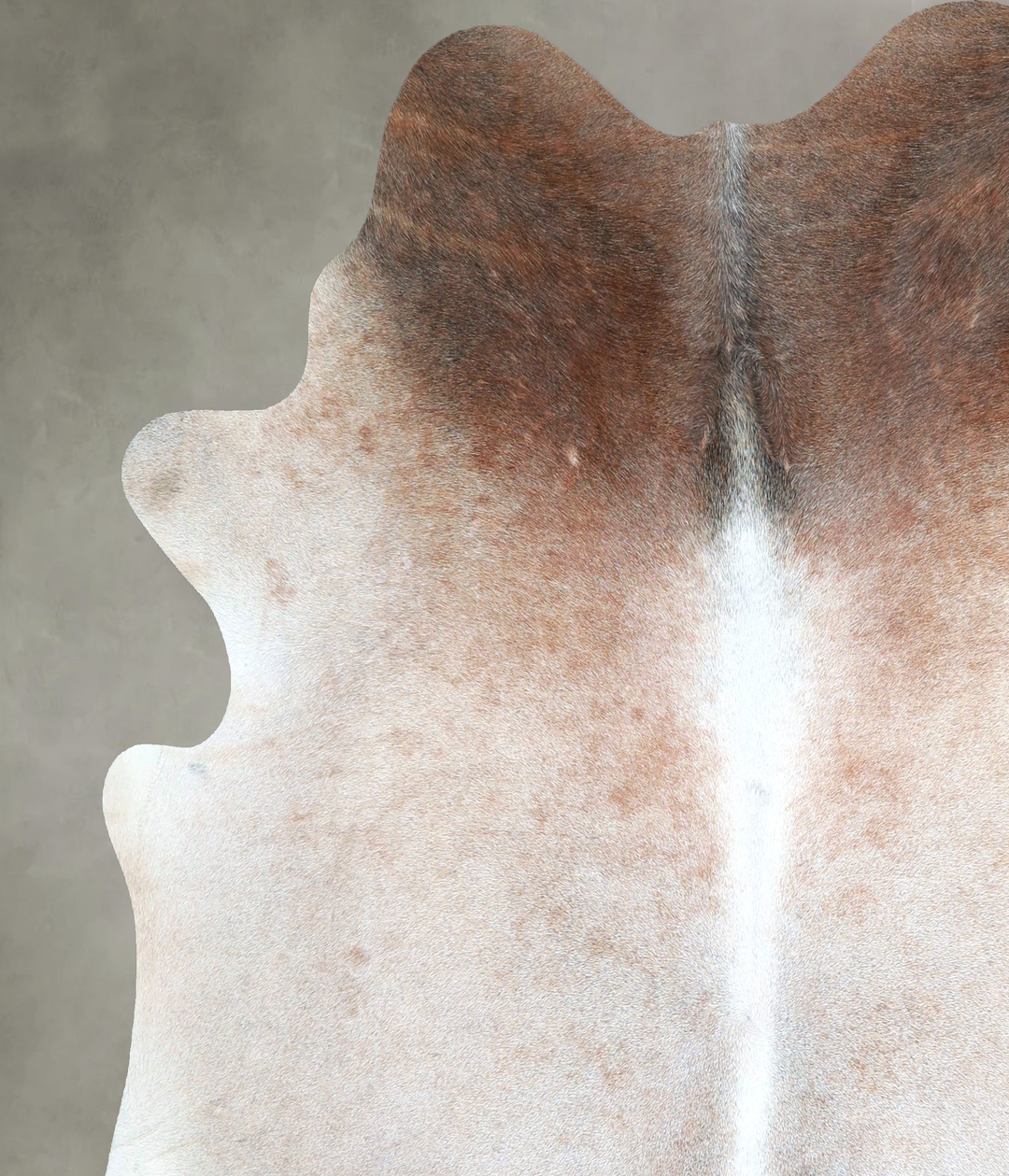 Grey with Beige X-Large Brazilian Cowhide Rug 6'10"H x 6'6"W #A48348 b