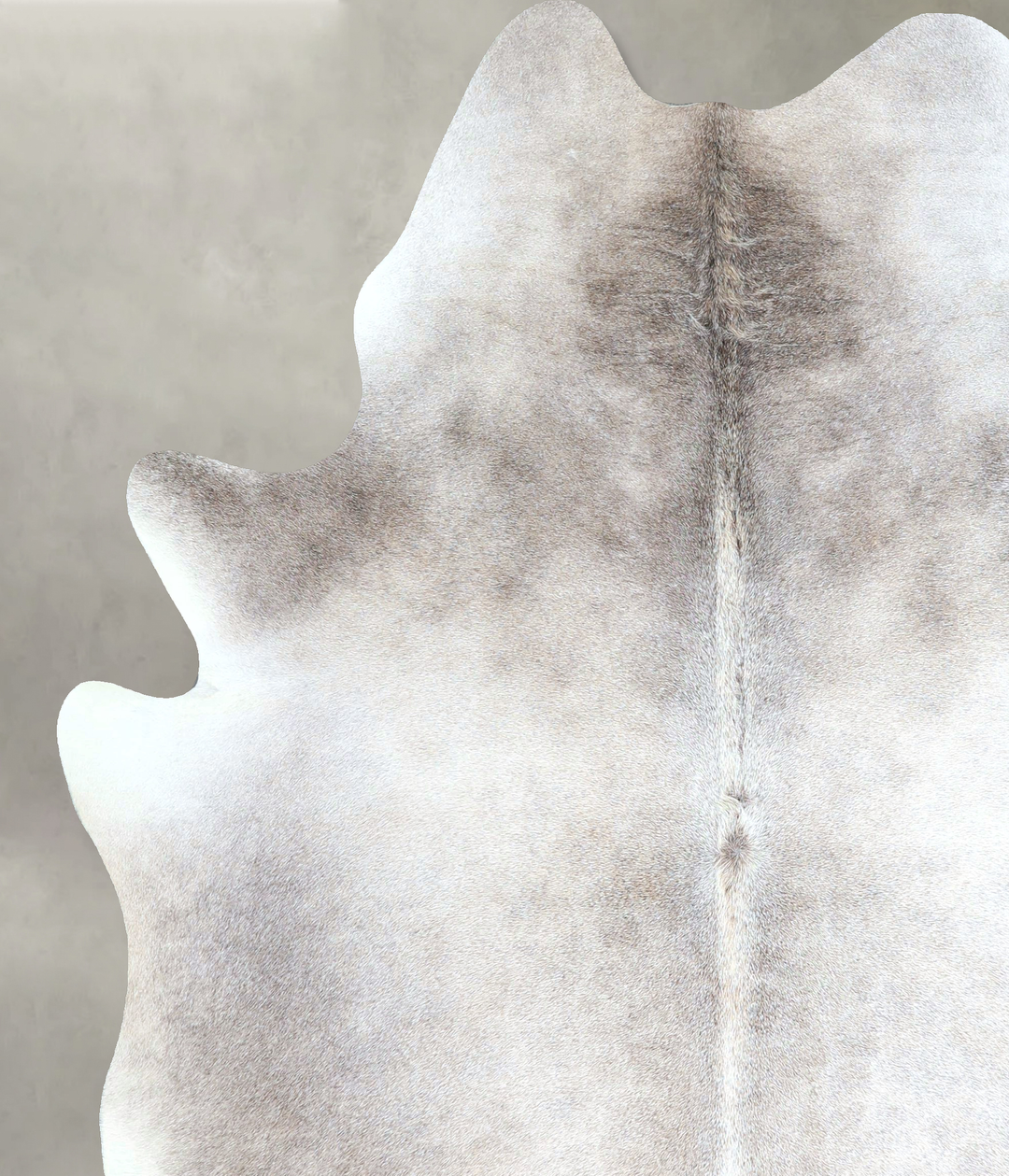 Grey with Beige X-Large Brazilian Cowhide Rug 7'6"H x 6'2"W #A48355 by