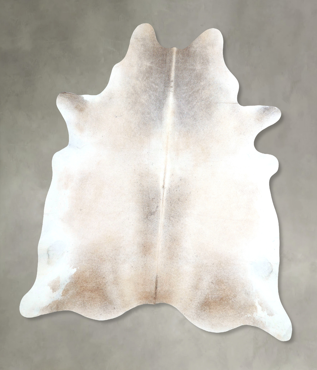 Grey with Beige X-Large Brazilian Cowhide Rug 7'4"H x 6'6"W #A48357 by