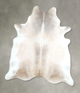 Grey with Beige X-Large Brazilian Cowhide Rug 7'4"H x 6'6"W #A48357 by Hudson Hides