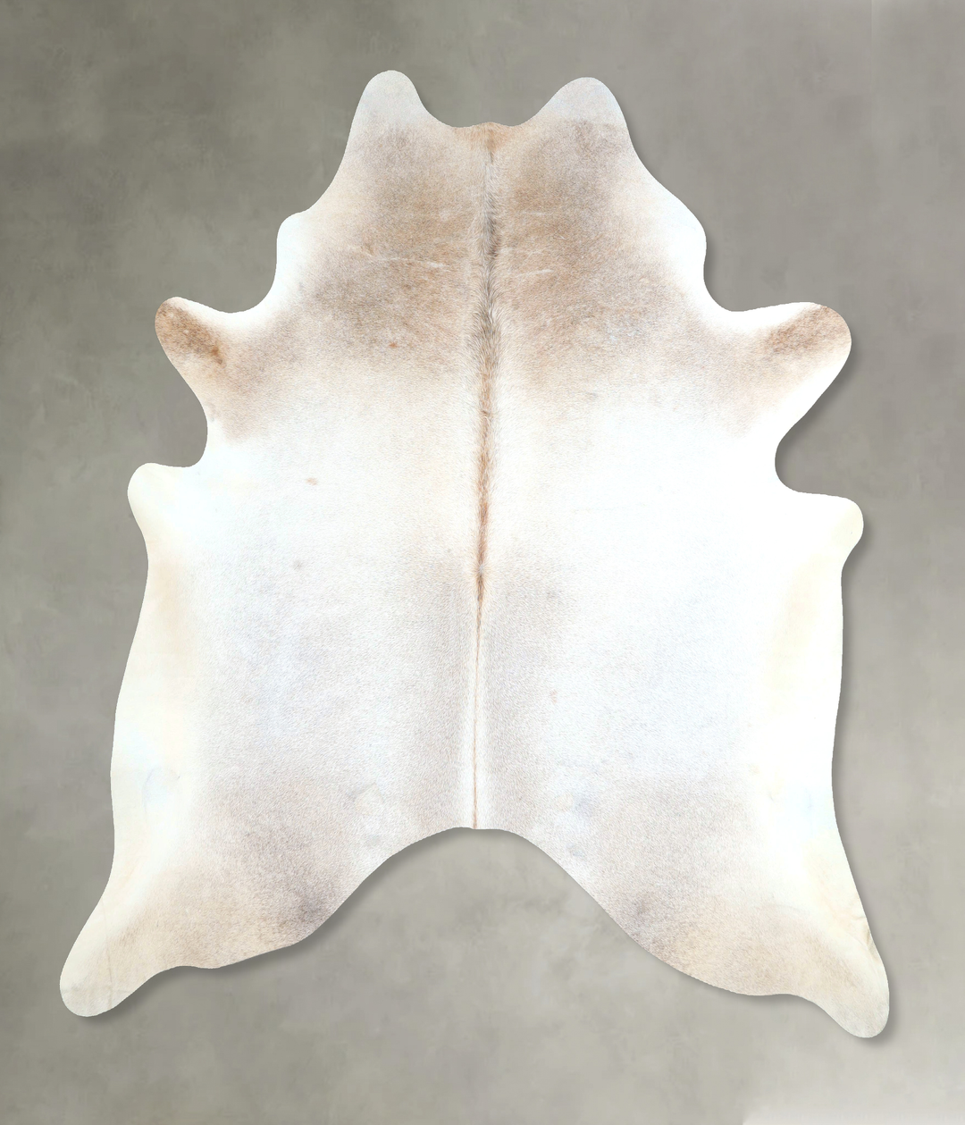 Grey with Beige X-Large Brazilian Cowhide Rug 7'2"H x 6'9"W #A48358 by