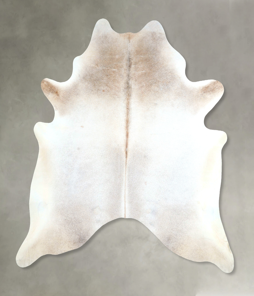 Grey with Beige X-Large Brazilian Cowhide Rug 7'2"H x 6'9"W #A48358 by Hudson Hides