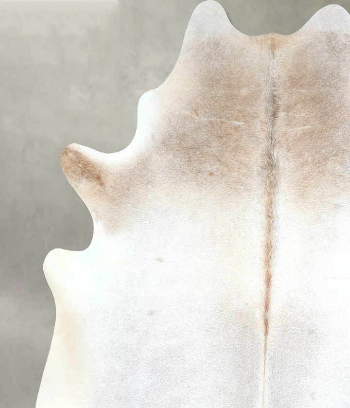 Grey with Beige X-Large Brazilian Cowhide Rug 7'2"H x 6'9"W #A48358 by Hudson Hides