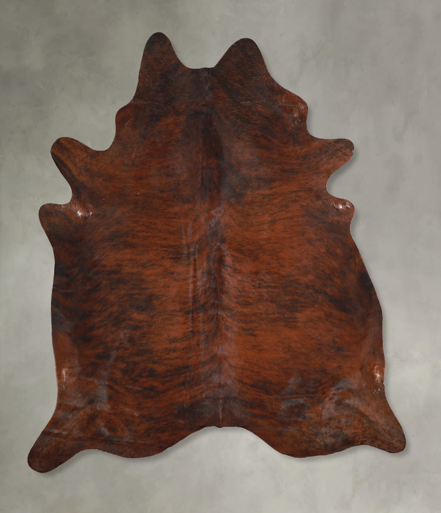 Dark Brindle X-Large Brazilian Cowhide Rug 7'5"H x 6'2"W #A48359 by Hudson Hides