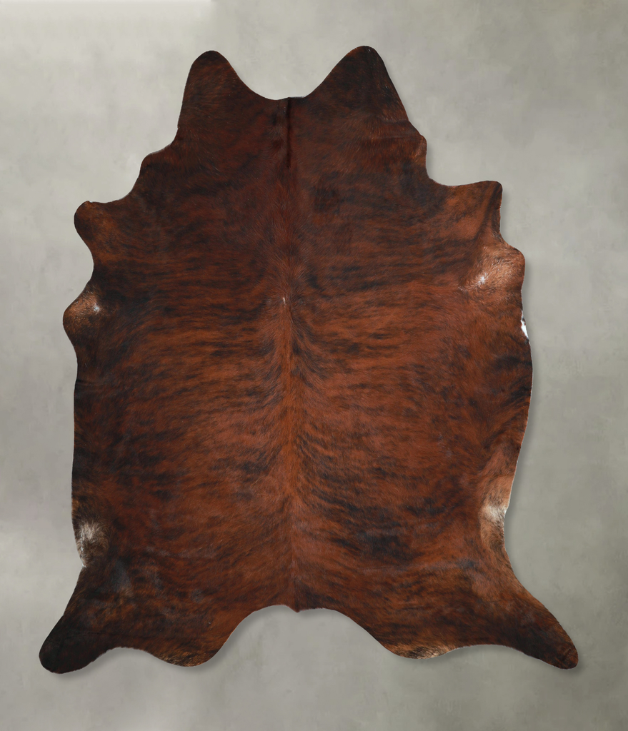 Dark Brindle XX-Large Brazilian Cowhide Rug 7'10"H x 6'11"W #A48360 by Hudson Hides