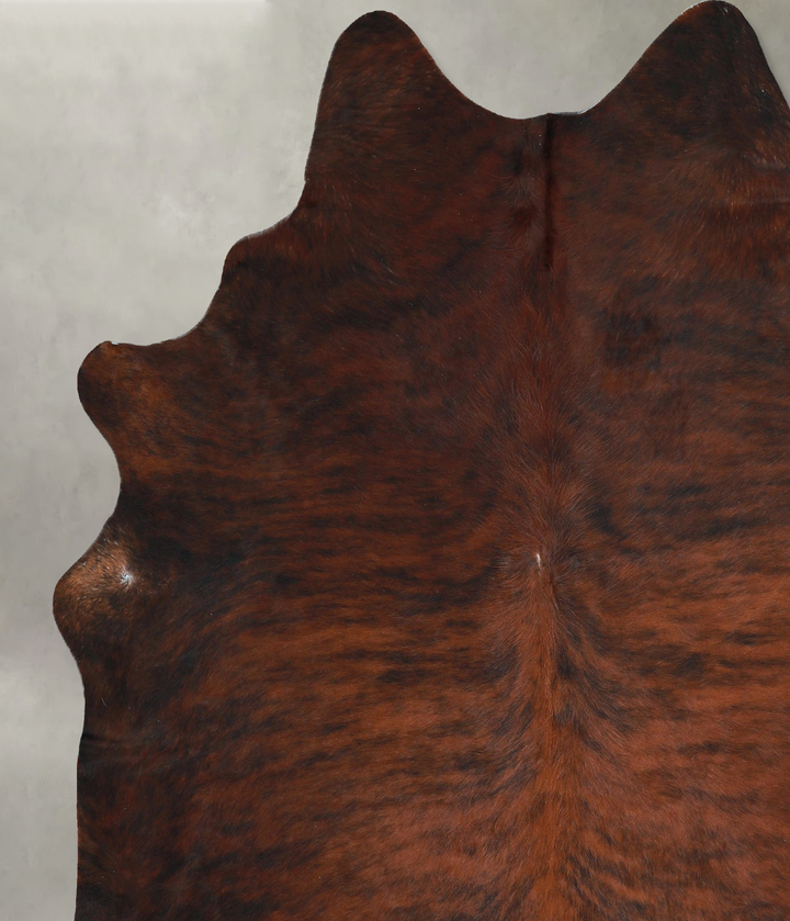 Dark Brindle XX-Large Brazilian Cowhide Rug 7'10"H x 6'11"W #A48360 by Hudson Hides