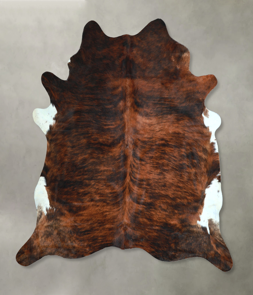 Dark Brindle XX-Large Brazilian Cowhide Rug 7'7"H x 7'4"W #A48362 by Hudson Hides
