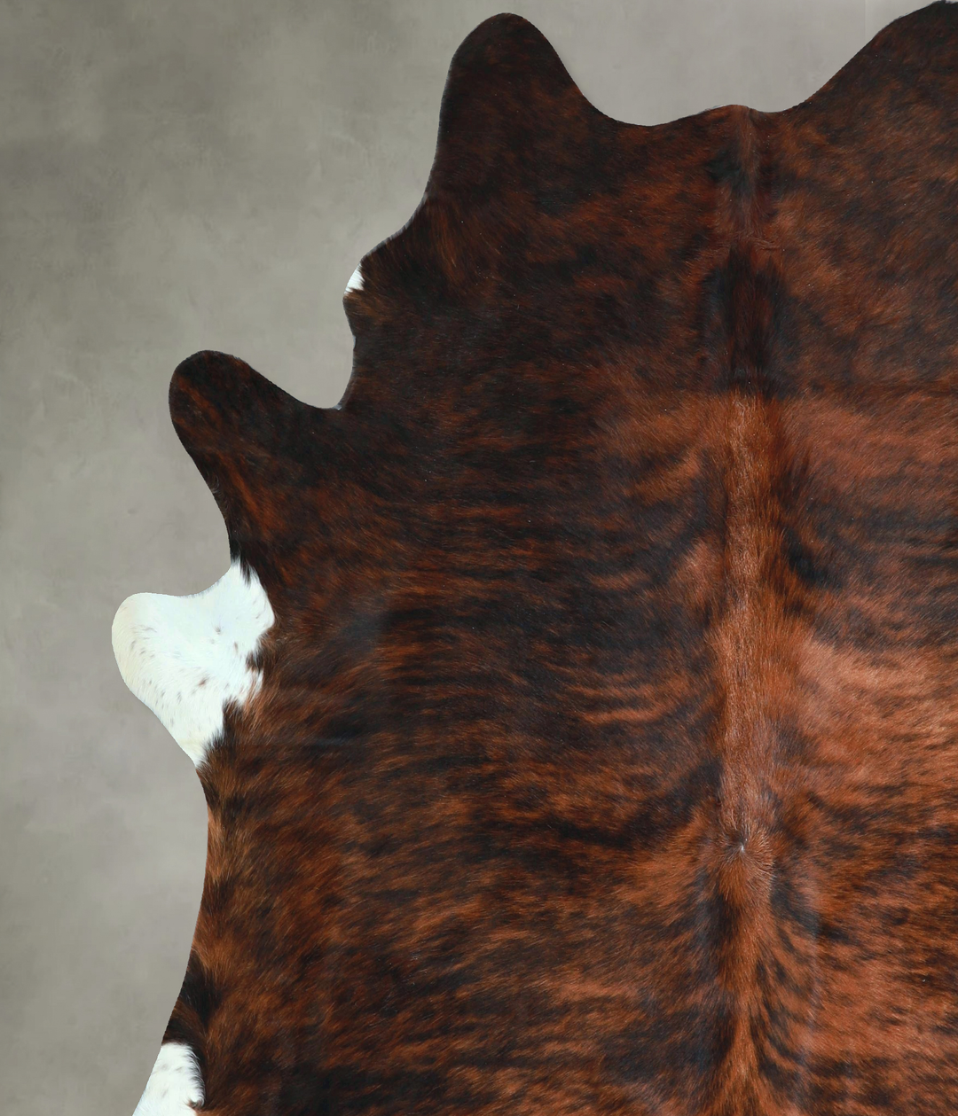 Dark Brindle XX-Large Brazilian Cowhide Rug 7'7"H x 7'4"W #A48362 by H