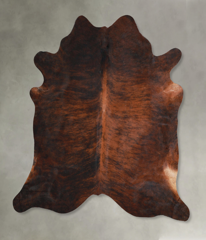 Dark Brindle X-Large Brazilian Cowhide Rug 6'8"H x 6'8"W #A48363 by Hudson Hides