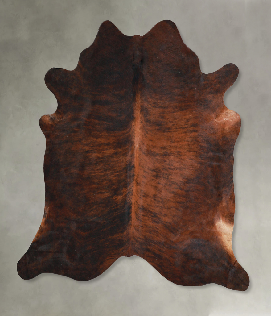 Dark Brindle X-Large Brazilian Cowhide Rug 6'8"H x 6'8"W #A48363 by Hudson Hides