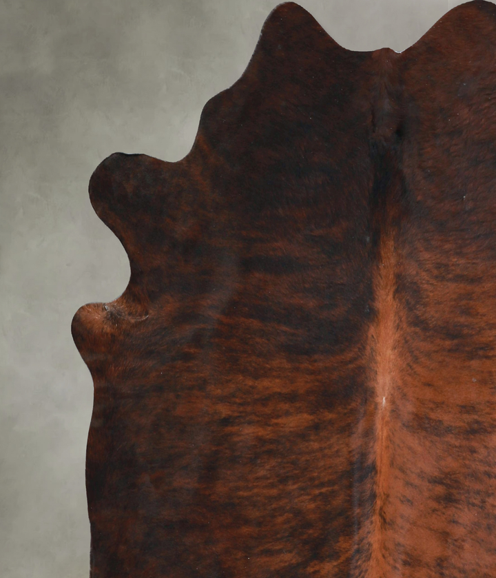 Dark Brindle X-Large Brazilian Cowhide Rug 6'8"H x 6'8"W #A48363 by Hudson Hides