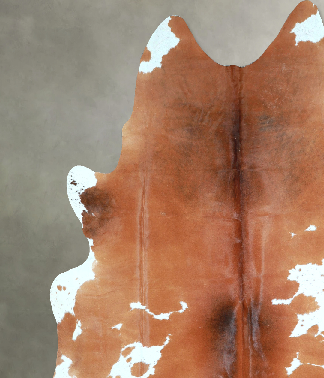 Brown and White XX-Large Brazilian Cowhide Rug 7'10"H x 7'0"W #A48369 