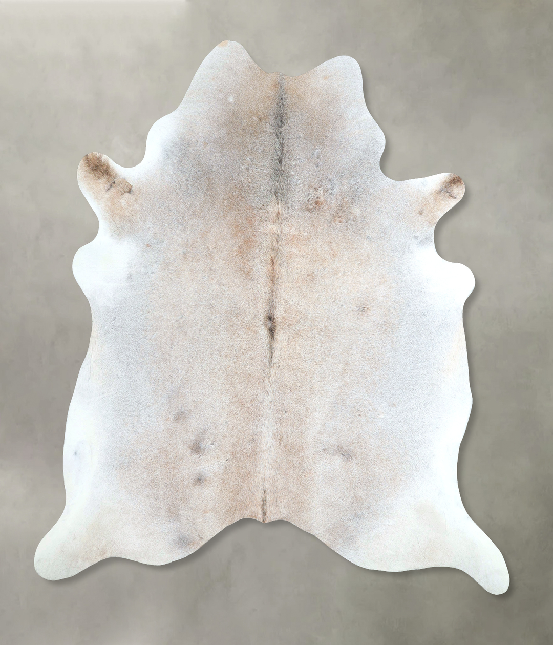 Grey with Beige X-Large Brazilian Cowhide Rug 7'4"H x 6'8"W #A48370 by