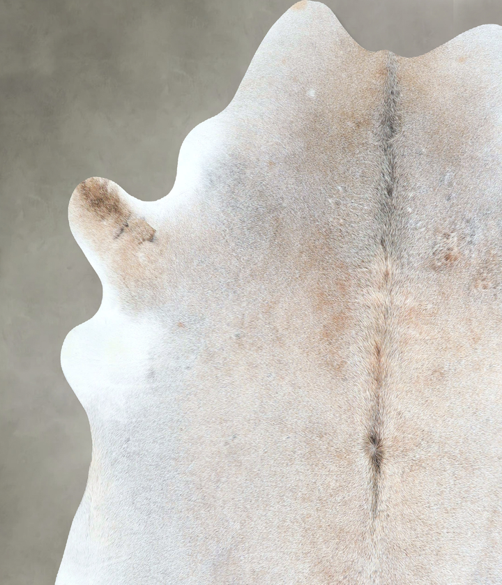 Grey with Beige X-Large Brazilian Cowhide Rug 7'4"H x 6'8"W #A48370 by Hudson Hides