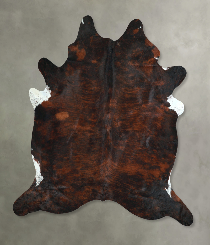 Dark Brindle XX-Large Brazilian Cowhide Rug 8'2"H x 7'2"W #A48371 by Hudson Hides