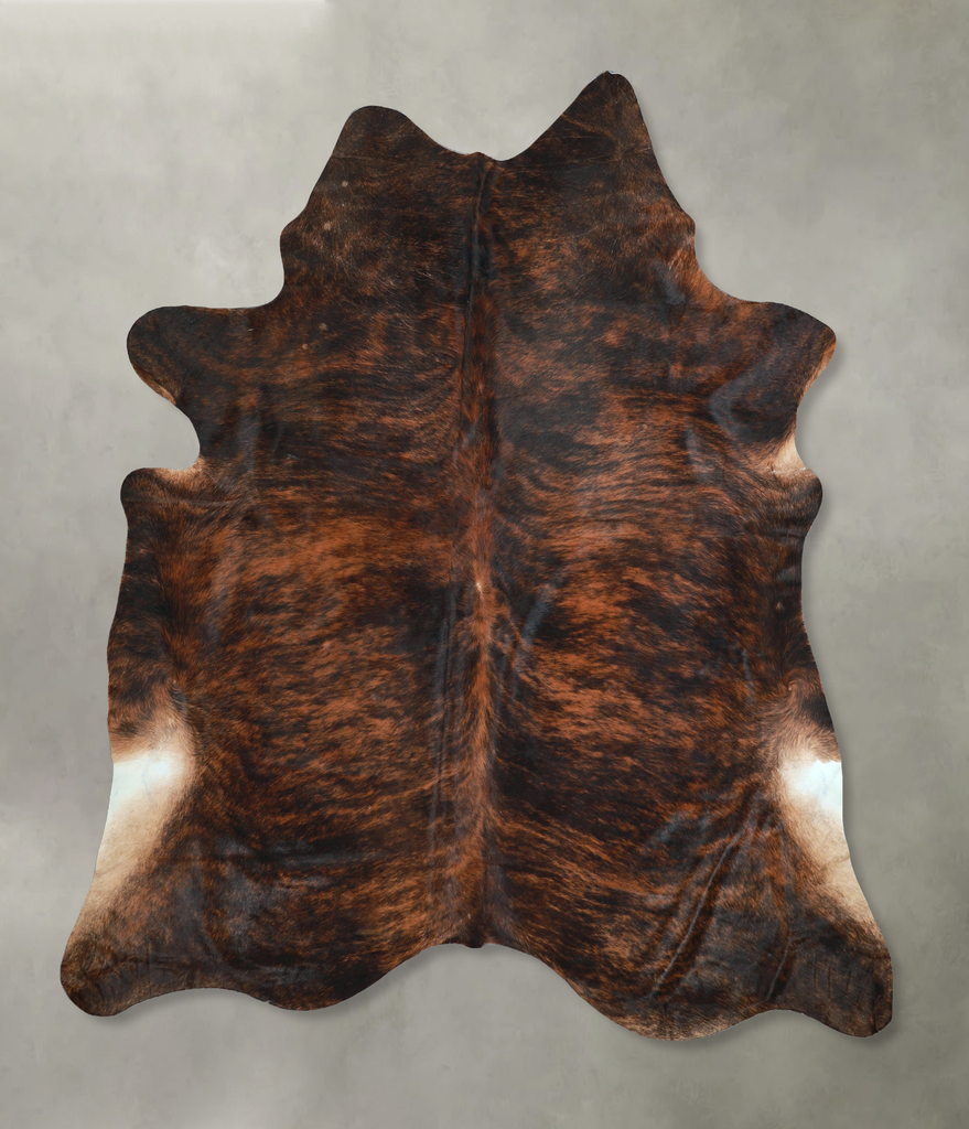 Dark Brindle XX-Large Brazilian Cowhide Rug 8'4"H x 7'7"W #A48372 by Hudson Hides