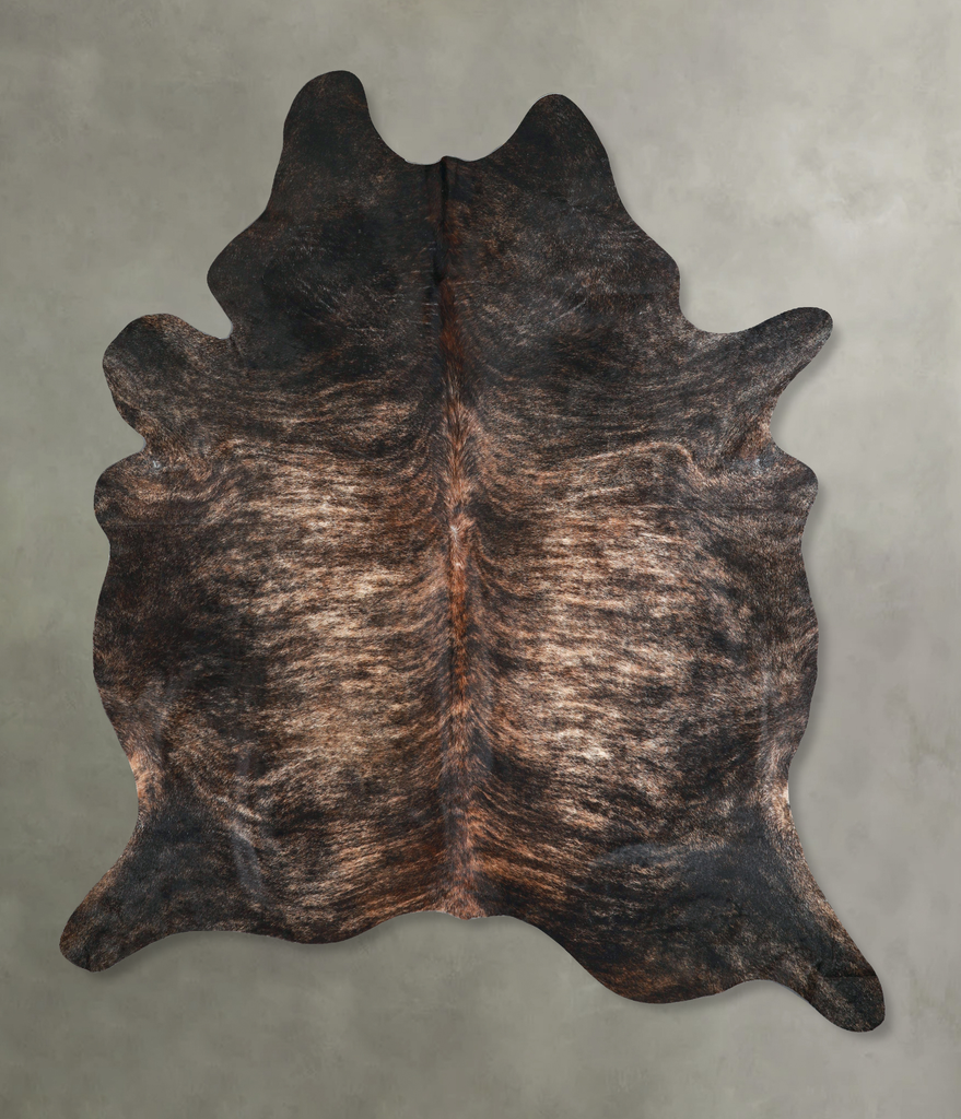Dark Brindle XX-Large Brazilian Cowhide Rug 8'11"H x 7'1"W #A48373 by Hudson Hides
