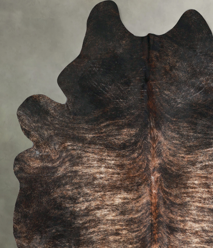 Dark Brindle XX-Large Brazilian Cowhide Rug 8'11"H x 7'1"W #A48373 by Hudson Hides