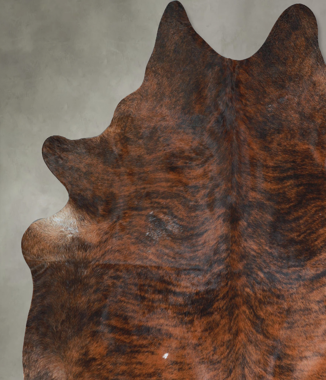 Dark Brindle XX-Large Brazilian Cowhide Rug 8'0"H x 7'3"W #A48375 by H