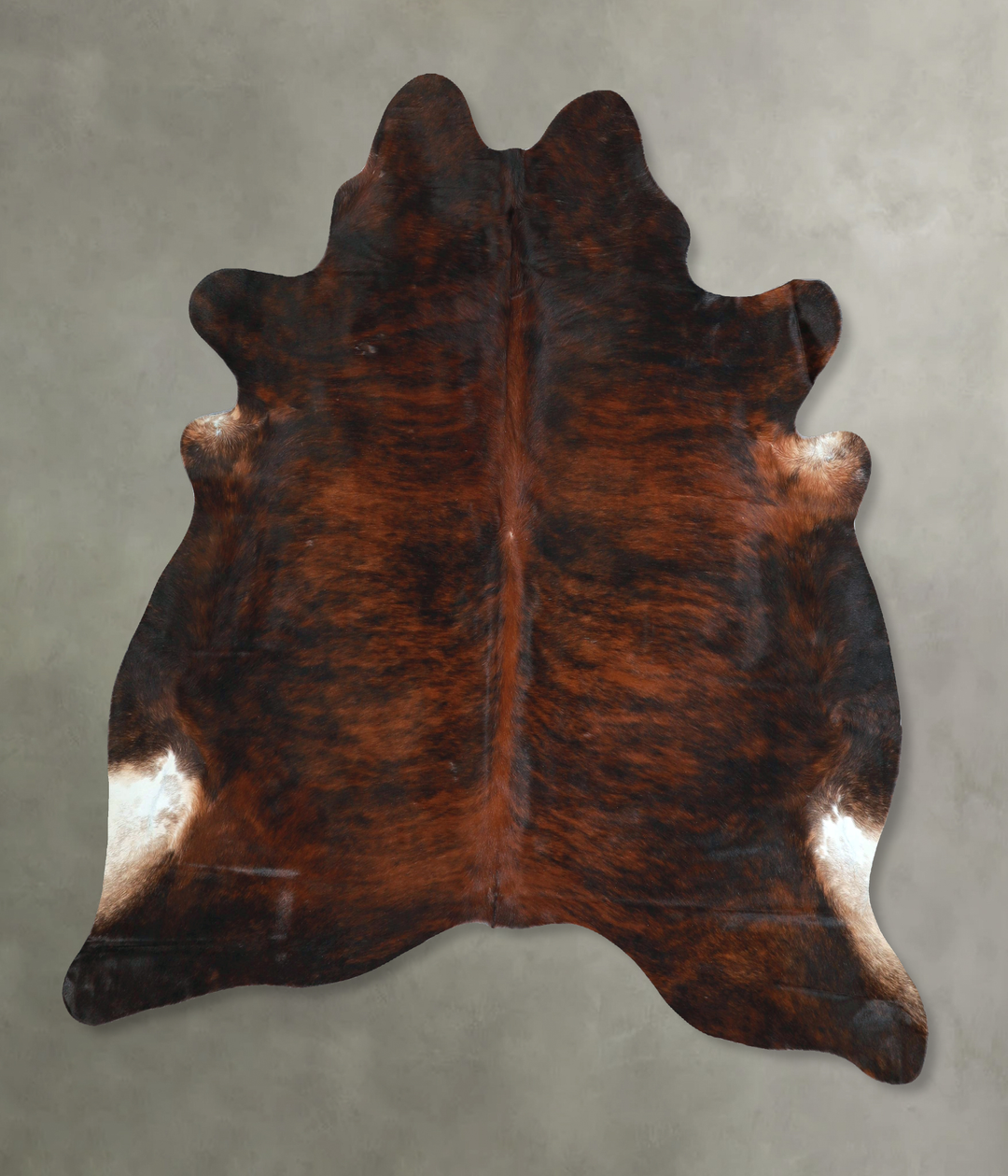 Dark Brindle Large Brazilian Cowhide Rug 6'5"H x 6'0"W #A48376 by Huds