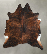 Dark Brindle X-Large Brazilian Cowhide Rug 6'6"H x 6'6"W #A48377 by Hudson Hides