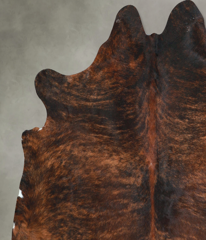 Dark Brindle X-Large Brazilian Cowhide Rug 6'6"H x 6'6"W #A48377 by Hudson Hides