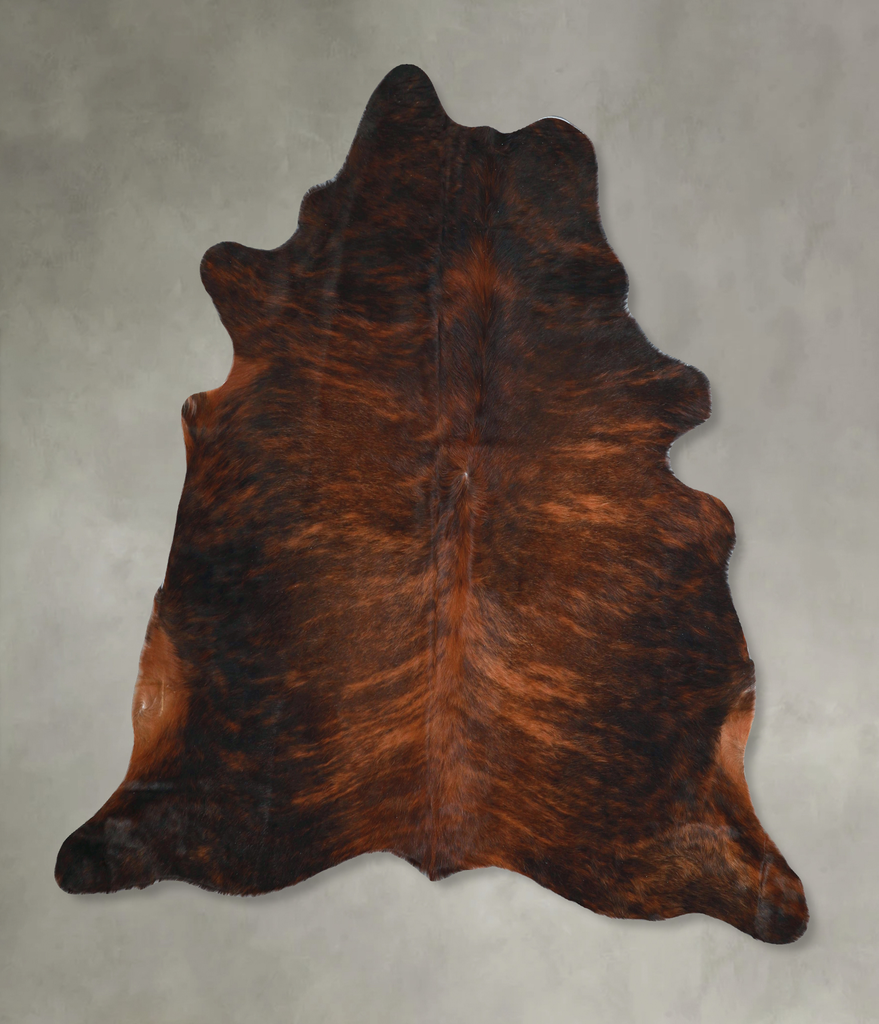 Dark Brindle X-Large Brazilian Cowhide Rug 6'7"H x 6'7"W #A48379 by Hudson Hides